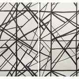 LEE JOFA MODERN - CHANNELS PAPER- EBONY/IVORY - Wallcovering by the Piece