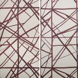 LEE JOFA MODERN - CHANNELS PAPER- PLUM/OATMEAL - Wallcovering by the Piece