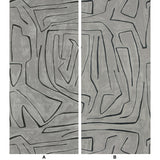 LEE JOFA MODERN - GRAFFITO- GRAPHITE - Wallcovering by the Piece
