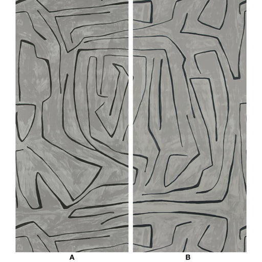 LEE JOFA MODERN - GRAFFITO- GRAPHITE - Wallcovering by the EACH GRAPHITE