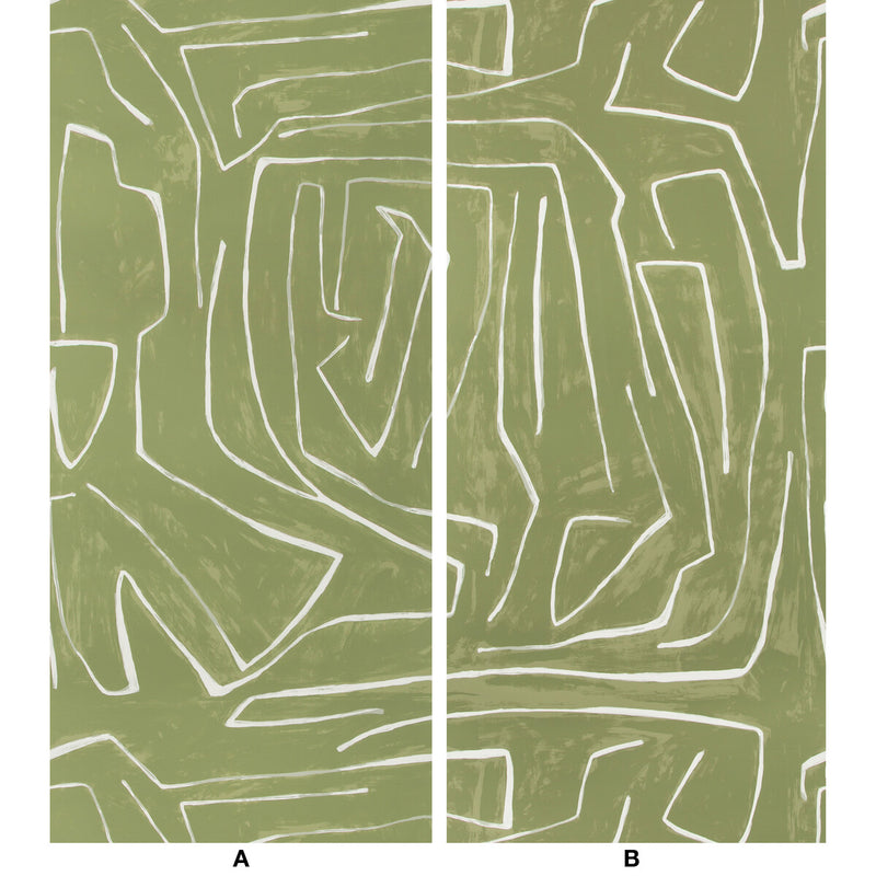 LEE JOFA MODERN - GRAFFITO- FERN - Wallcovering by the EACH FERN