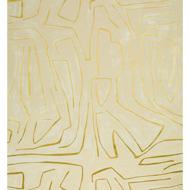 LEE JOFA MODERN - GRAFFITO- IVORY/GOLD - Wallcovering by the EACH IVORY/GOLD