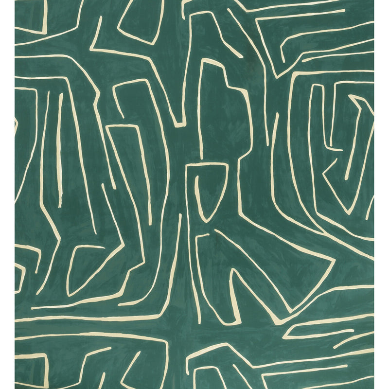 LEE JOFA MODERN - GRAFFITO- TEAL/PEARL - Wallcovering by the EACH TEAL/PEARL
