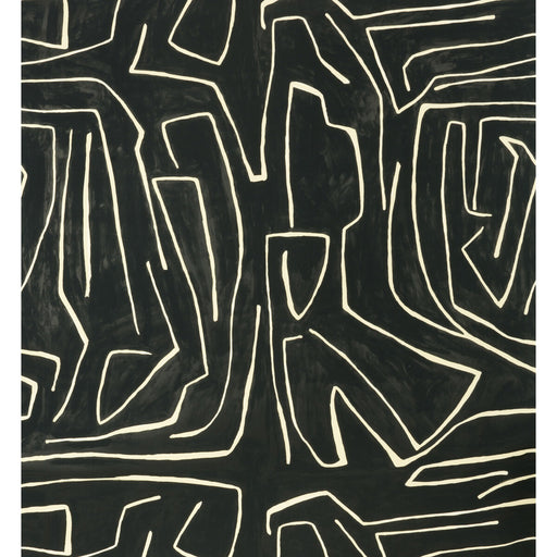 LEE JOFA MODERN - GRAFFITO- ONYX/BEIGE - Wallcovering by the EACH ONYX/BEIGE