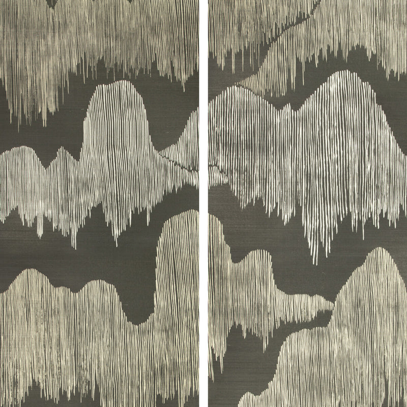 LEE JOFA MODERN - CASCADIA PAPER- NOIR - Wallcovering by the EACH NOIR