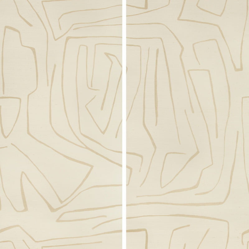 LEE JOFA MODERN - GRAFFITO II- PARCHMENT - Wallcovering by the EACH PARCHMENT