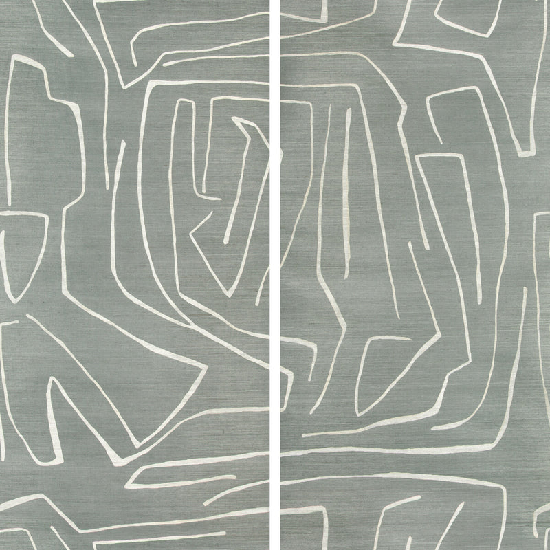 LEE JOFA MODERN - GRAFFITO II- DENIM - Wallcovering by the EACH DENIM