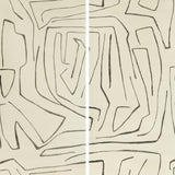 LEE JOFA MODERN - GRAFFITO II- IVORY/EBONY - Wallcovering by the Piece