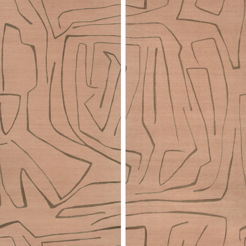 LEE JOFA MODERN - GRAFFITO II- ROSA - Wallcovering by the EACH ROSA