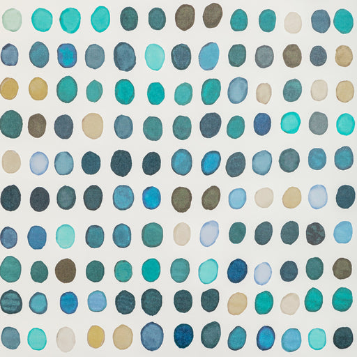 LEE JOFA MODERN - TWISTER PAPER- DENIM/AQUA - Wallcovering by the Roll DENIM/AQUA