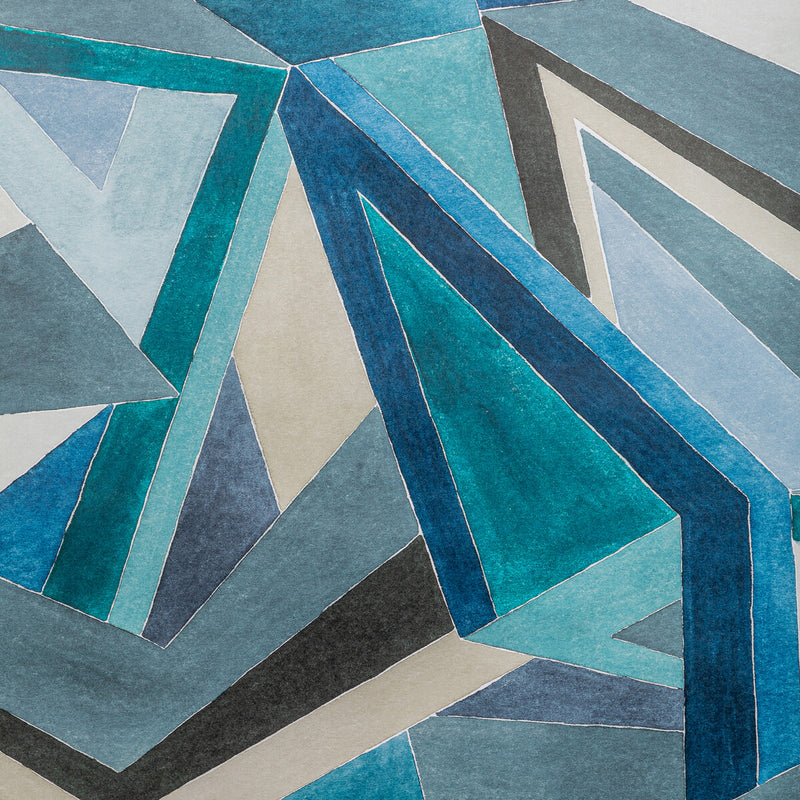 LEE JOFA MODERN - ROULADE PAPER- NAVY/TEAL - Wallcovering by the Roll NAVY/TEAL