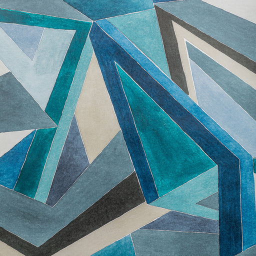 LEE JOFA MODERN - ROULADE PAPER- NAVY/TEAL - Wallcovering by the Roll NAVY/TEAL