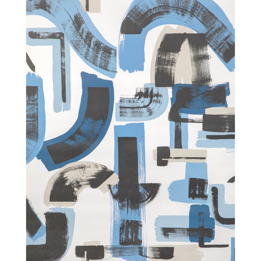 LEE JOFA MODERN - BLEECKER PAPER- CAPRI/NAVY - Wallcovering by the Roll CAPRI/NAVY