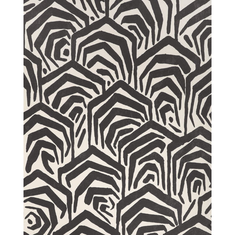LEE JOFA MODERN - GREENE PAPER- NOIR - Wallcovering by the Roll NOIR