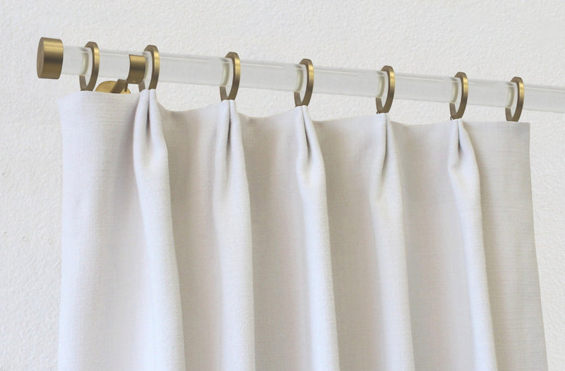 1 3/8" Bypass Drapery Rings with Eyelet and Silver Drapery Pins - Only Compatible with IF&D 1 3/8" Bypass Sets