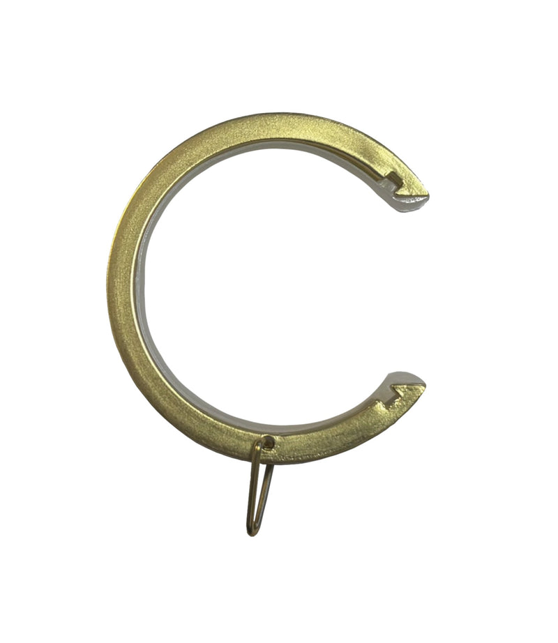 1 1/8" Bypass Drapery Rings with Eyelet and Silver Drapery Pins - Only Compatible with IF&D 1 1/8" Bypass Sets