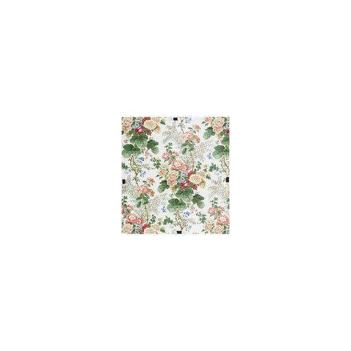 LEE JOFA - HOLLYHOCK HDB- WHITE/CORAL - Fabric by the Yard WHITE/CORAL