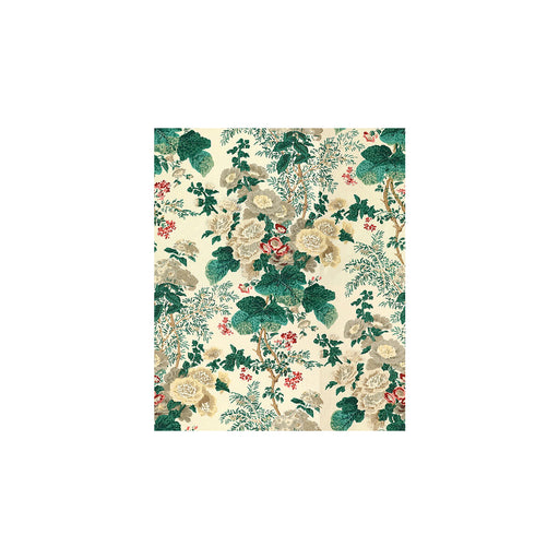 LEE JOFA - HOLLYHOCK HDB- WHITE/BROWN - Fabric by the Yard WHITE/BROWN