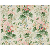 LEE JOFA - HOLLYHOCK HDB- WHITE/CORAL - Fabric by the Yard