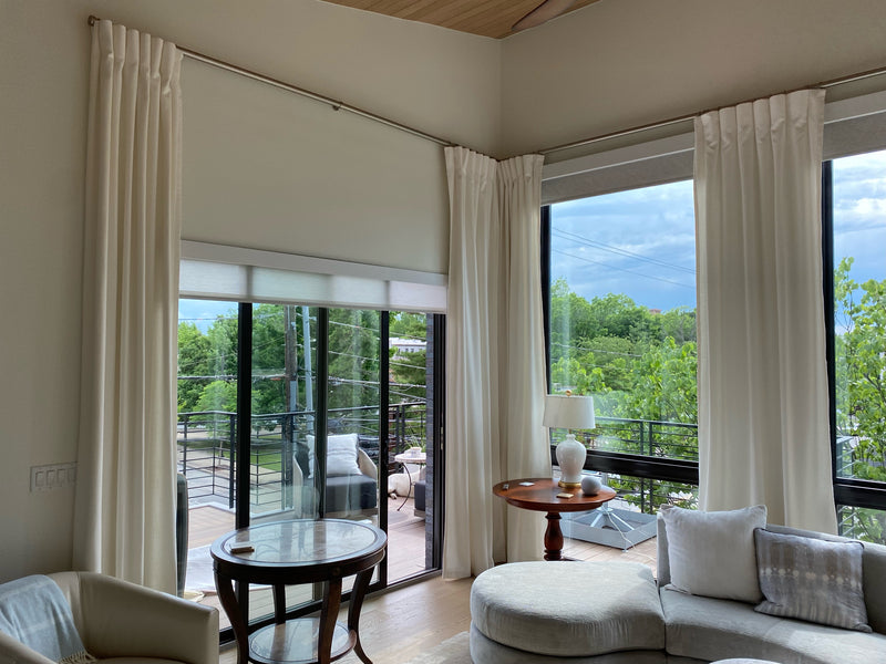 Custom Blackout Curtain - Choose Pinch, Euro, or Inverted Pleat - 117" Long - 40" or 60" Wide - Option to add Trim - Samples Available By Request