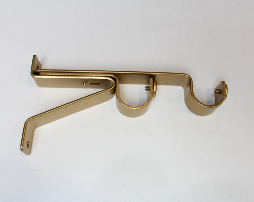1 Inch - Double Adjustable Wall Bracket - Available in Gold, Silver, Black and Bronze Finish - IF&D Fabrics and Drapes