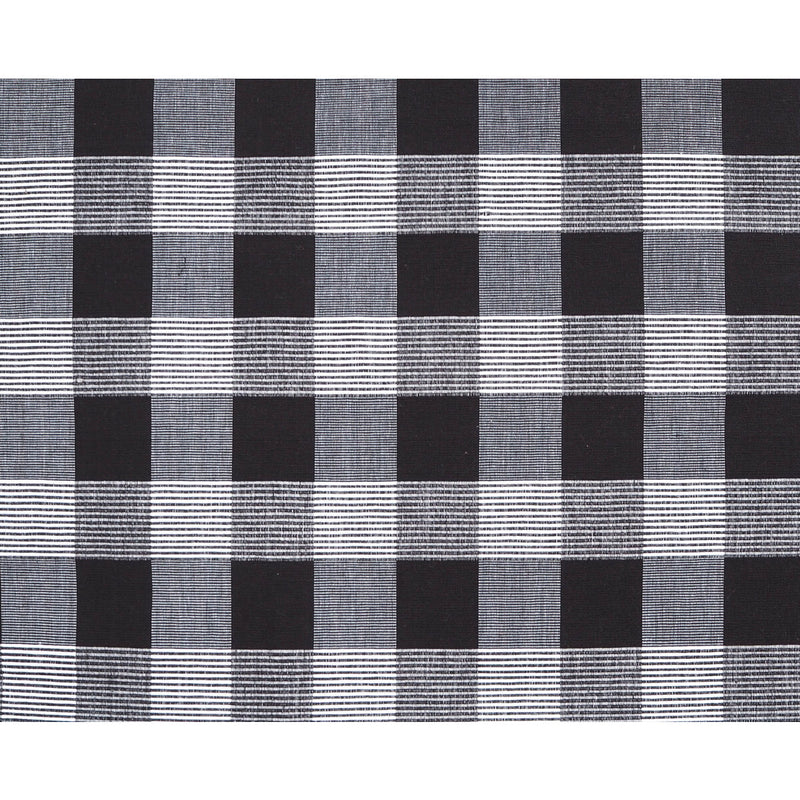 BRUNSCHWIG & FILS - SIAM SQ COTTON- EBONY - Fabric by the Yard EBONY