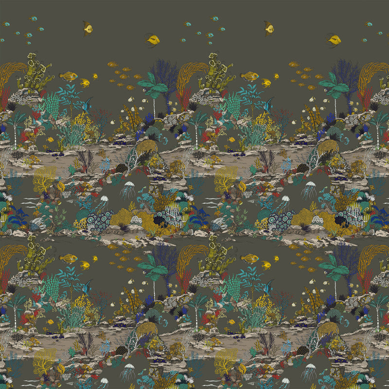 KRAVET COUTURE - UNDERWATER JUNGLE- 02 - Wallcovering by the EACH 02