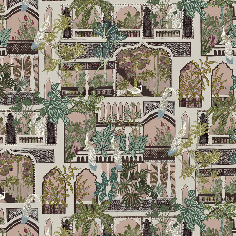 KRAVET COUTURE - PEACOCK ARCHES- 01 - Wallcovering by the Roll 01