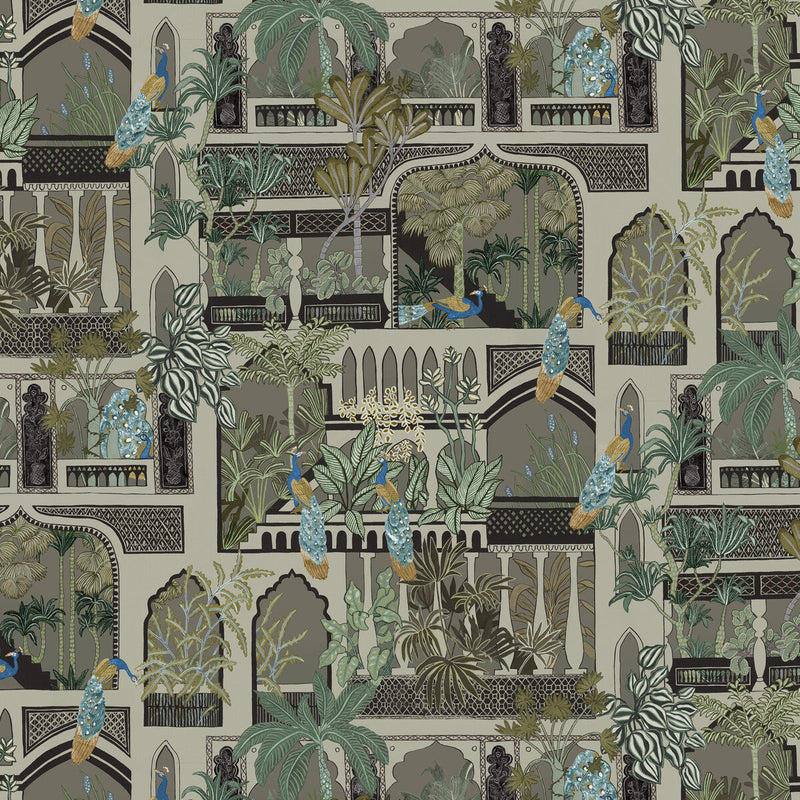 KRAVET COUTURE - PEACOCK ARCHES- 11 - Wallcovering by the Roll 11