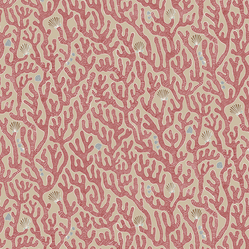 KRAVET COUTURE - CORAL- 01 - Wallcovering by the Roll 01