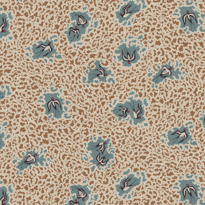 KRAVET COUTURE - BEAS SWALLOWS- 01 - Wallcovering by the Roll 01