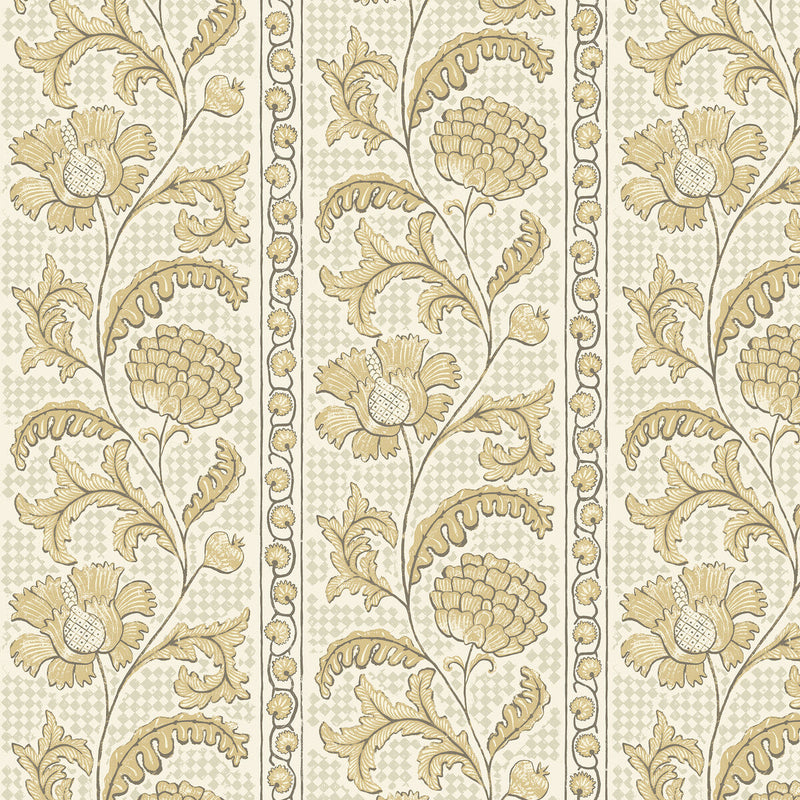 KRAVET COUTURE - FLORAL CHECK- 31 - Wallcovering by the Roll 31