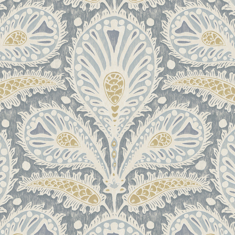 KRAVET COUTURE - IKAT CLOVER- 41 - Wallcovering by the Roll 41