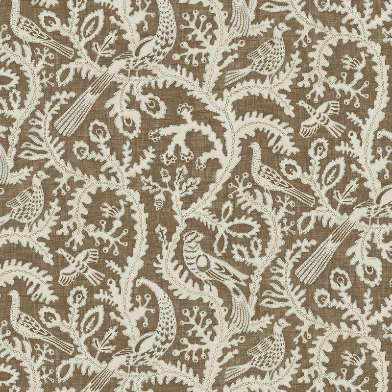 KRAVET COUTURE - STITCHED BIRDS- 21 - Wallcovering by the Roll 21