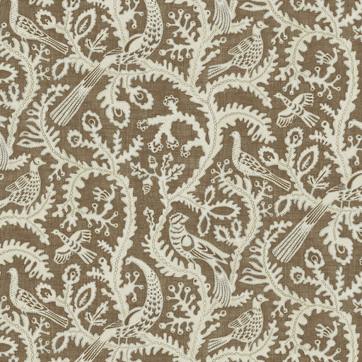 KRAVET COUTURE - STITCHED BIRDS- 21 - Wallcovering by the Roll 21