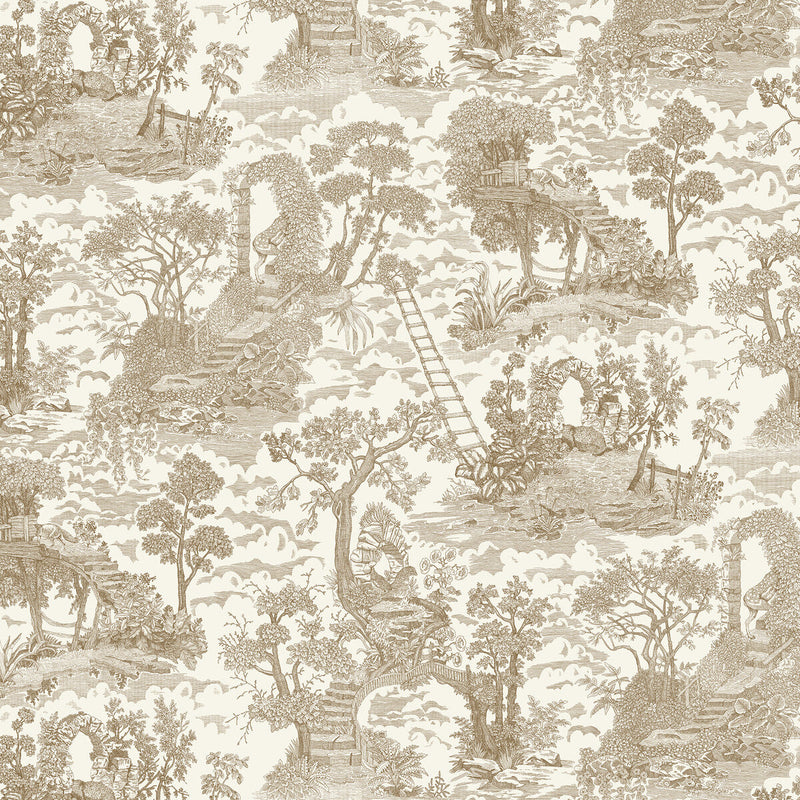 KRAVET COUTURE - ISLET HOPPING TOILE- 01 - Wallcovering by the Roll 01