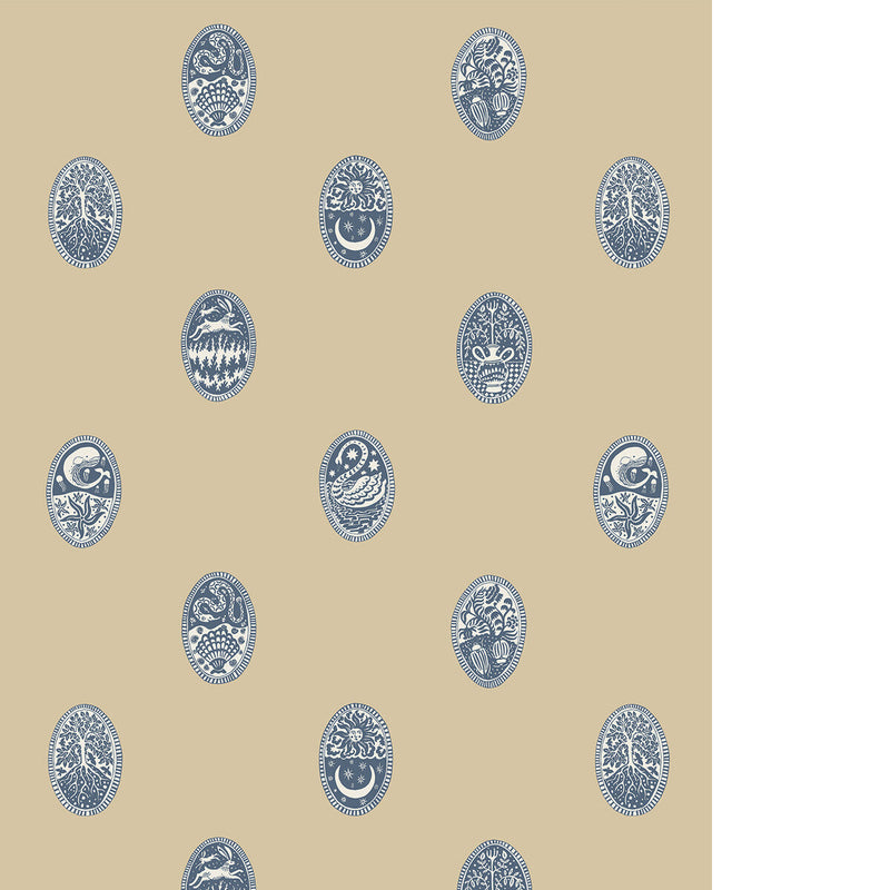 KRAVET COUTURE - LINEAR CAMEOS - 5 - Wallpaper By The ROLL