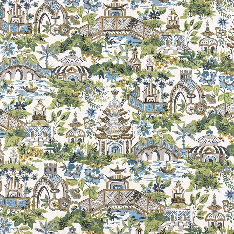 KYOTO - BLUEGREEN - Mag Fabrics - Fabric By The Yard