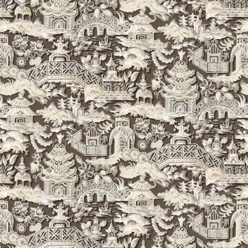 GASTON Y DANIELA - MARTA- CHOCOLATE - Fabric by the Yard CHOCOLATE