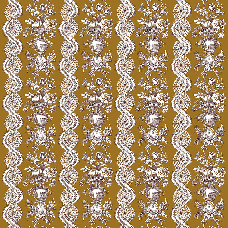 GASTON Y DANIELA - PILARA- OCRE - Fabric by the Yard OCRE