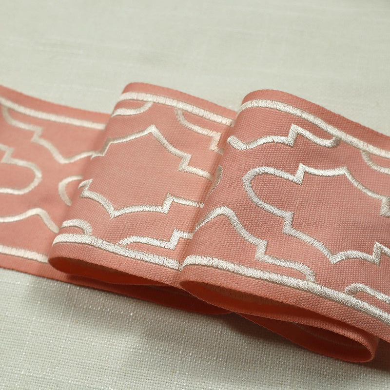 LINDY EMB TAPE - PINK - Mag Fabrics - Trim By The Yard