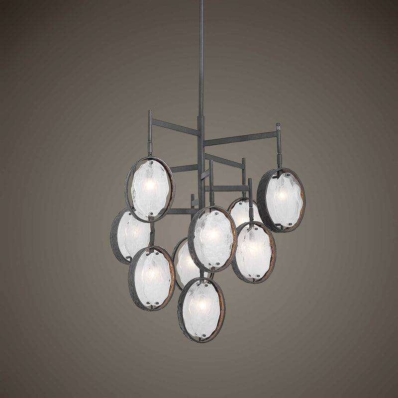 Uttermost Maxin Dark Bronze 9 Light Chandelier