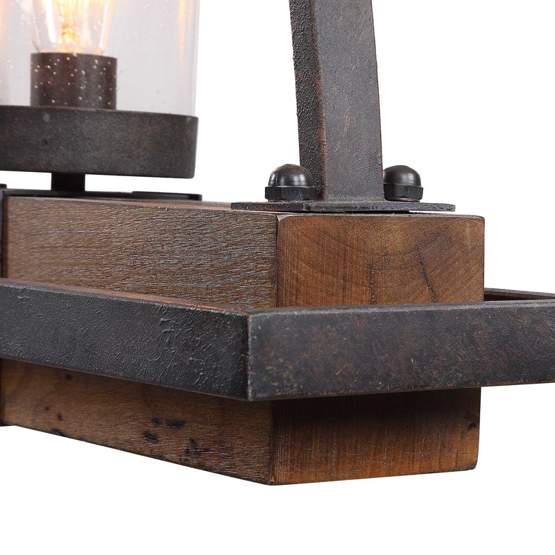Uttermost Atwood 5 Light Rustic Linear Chandelier