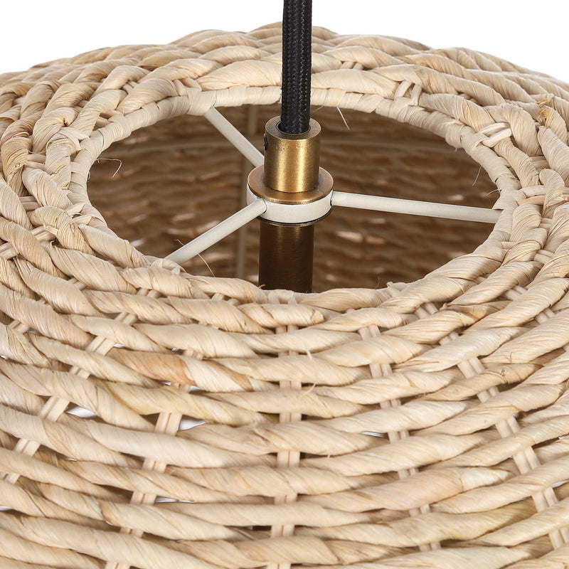 Uttermost Seagrass 1 Light Dome Pendant