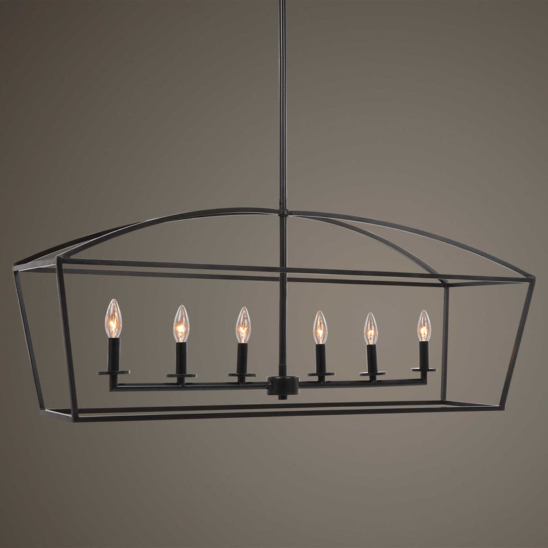 Uttermost Clayton 6 Light Linear Chandelier