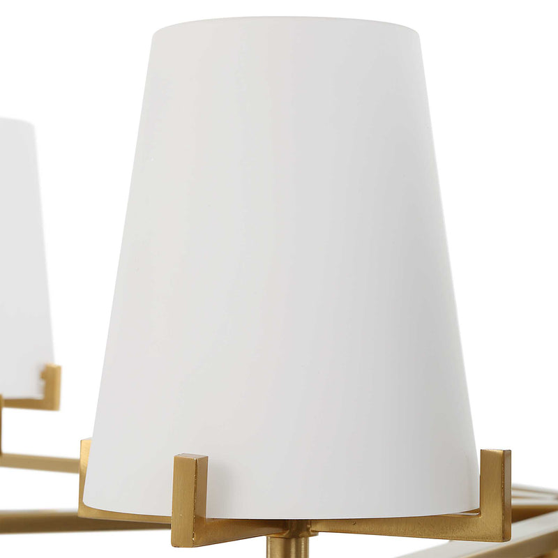 Uttermost Lassen 8 Light Brass Chandelier