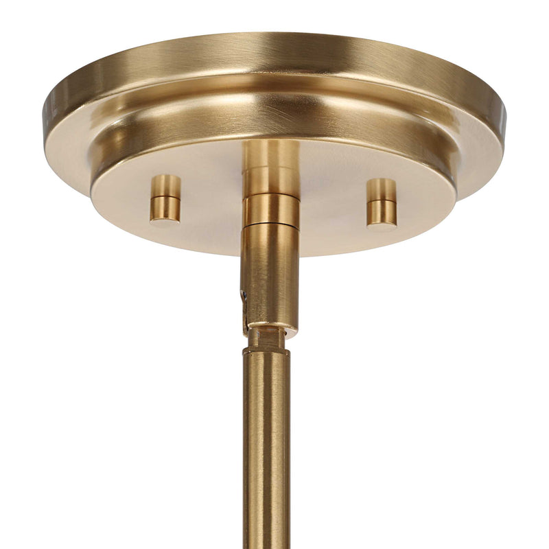 Uttermost Crystal Stick 8 Light Brass Chandelier