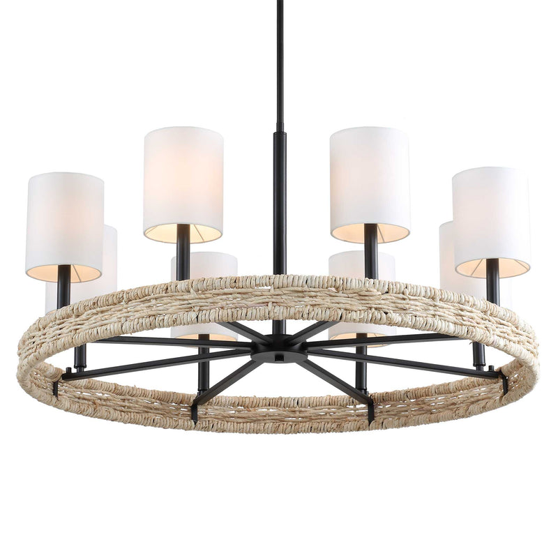 Uttermost Faiyam 8 Light Rattan Chandelier