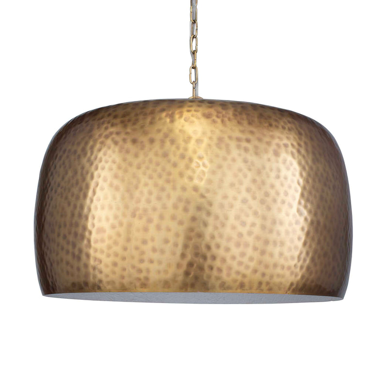 Uttermost Lemont Hammered Brass 1 Light Pendant