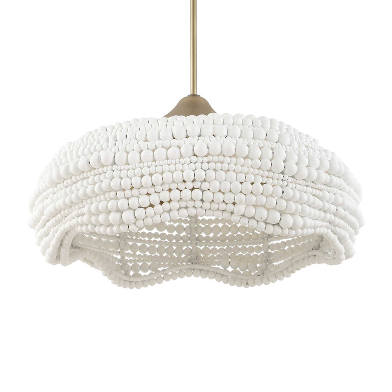 Uttermost Biddeford 5 Light White Beaded Pendant